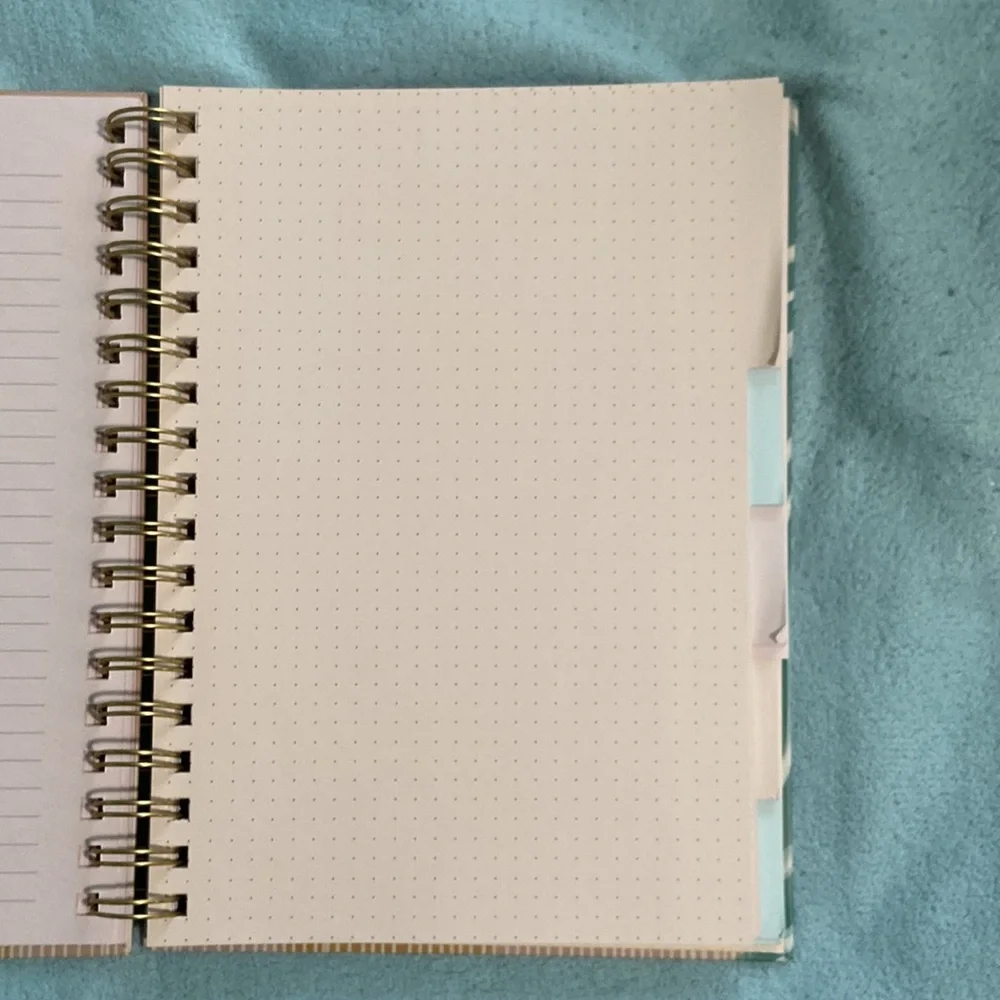 NWT 2 notebooks- 1 spiral ringed with paper tab sectioning and 1 bullet journal.